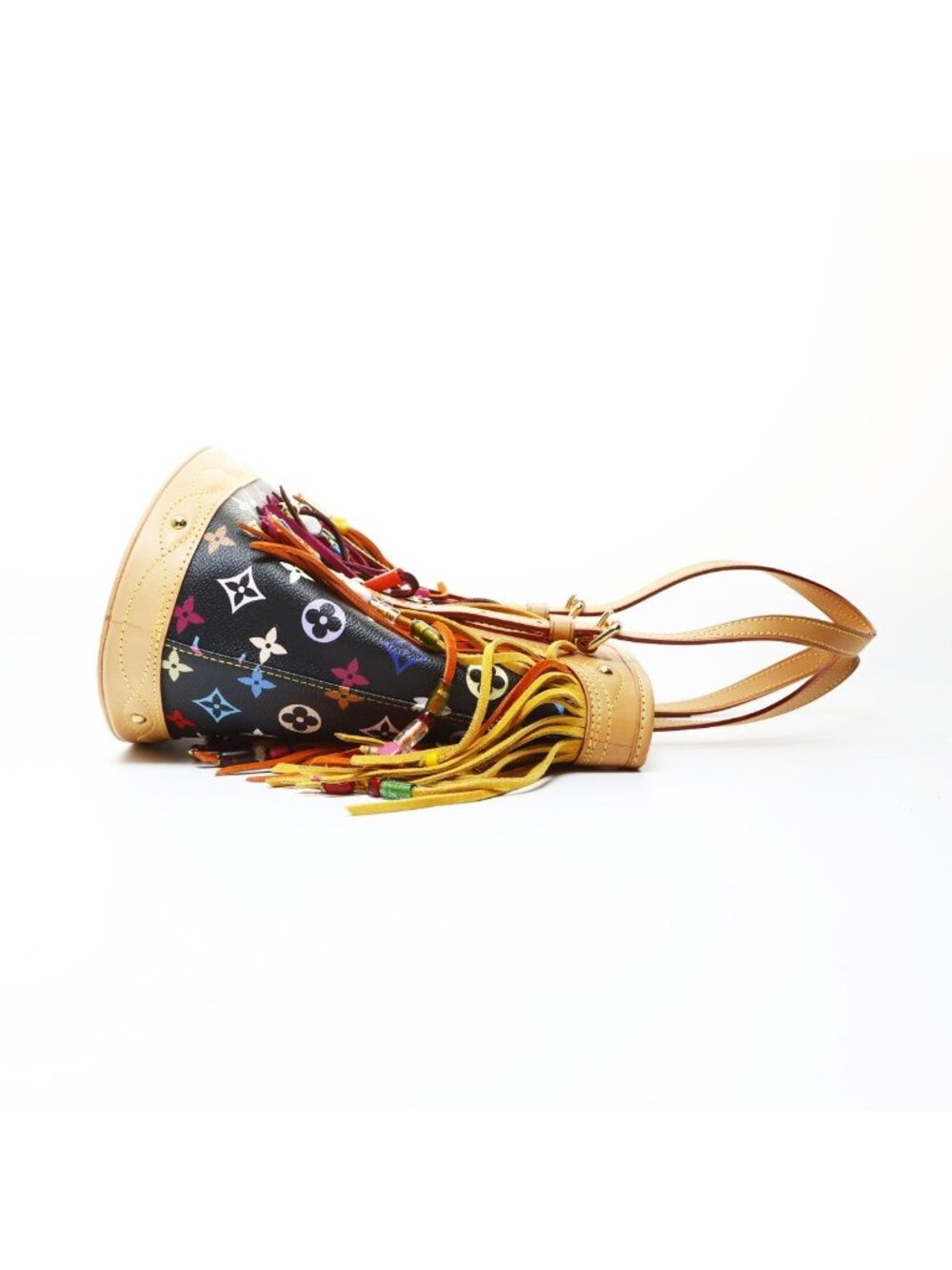 ★SOLD★ Louis Vuitton Handbag Multicolor Monogram Bucket Flange - Picture 4 of 10